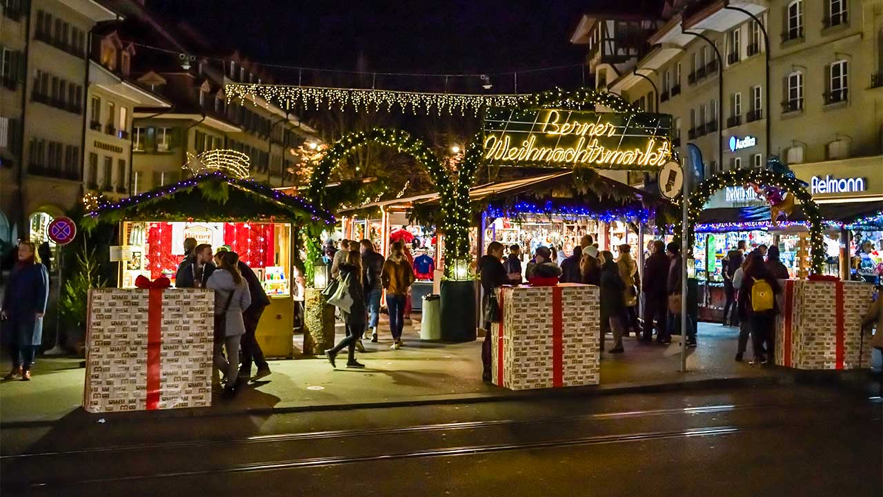 Weihnachtsmarkt in Bern im Dezember 2018