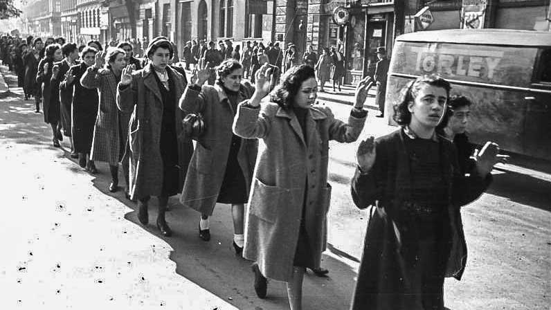 verhaftete jüdische Frauen in Budapest 1944
