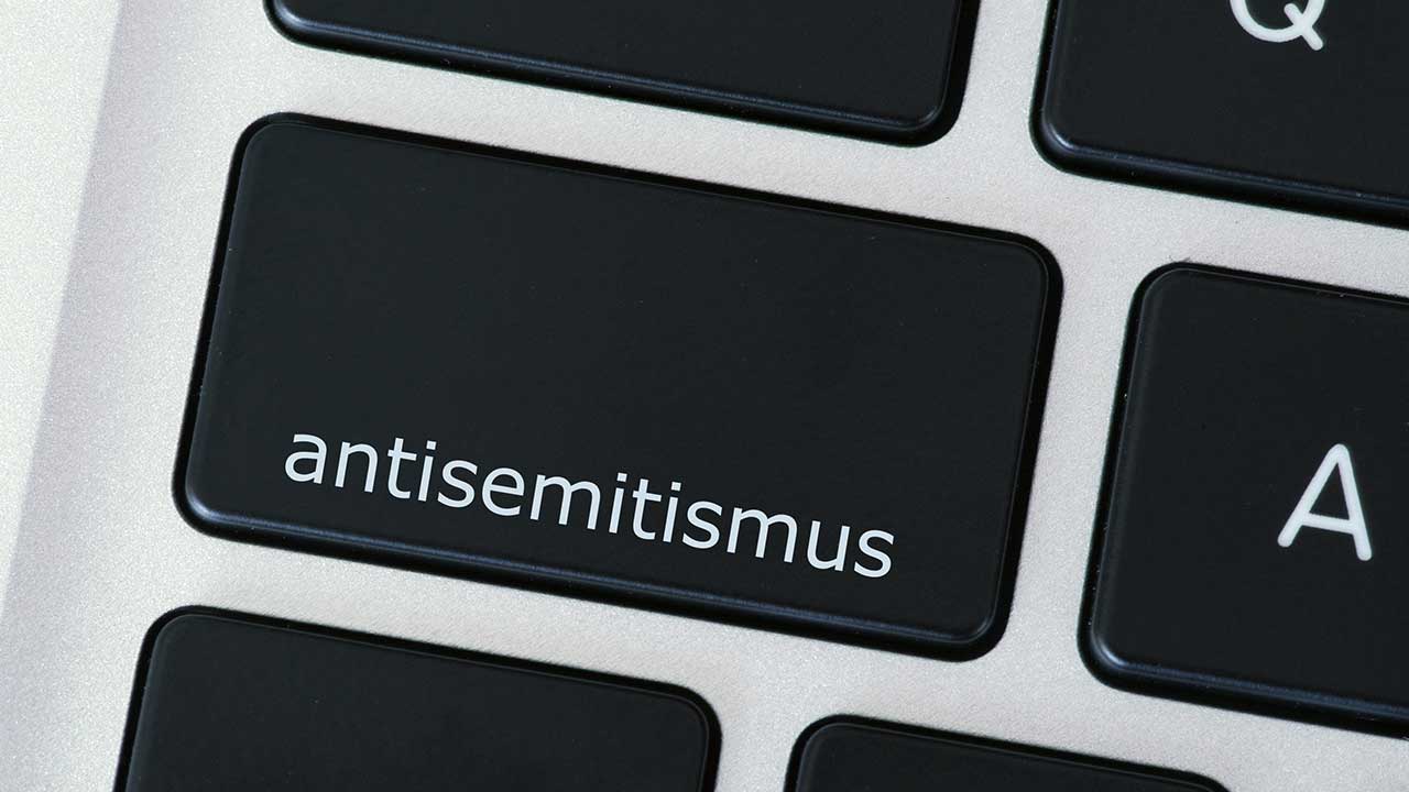 Computertastatur mit Antisemitismus-Taste