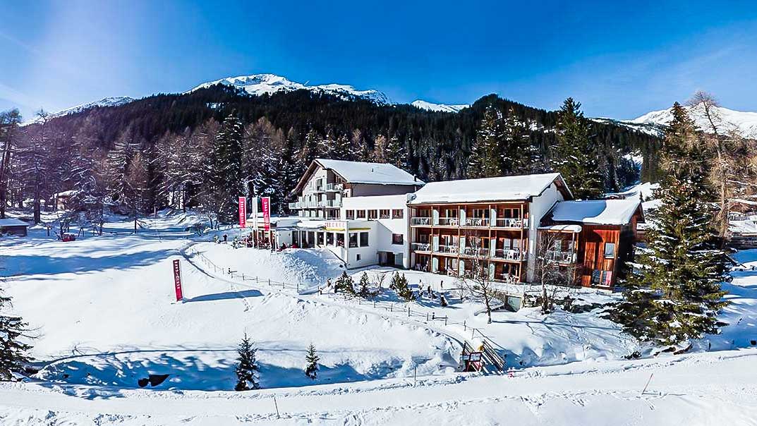 Hotel Seebüel Davos im Schnee