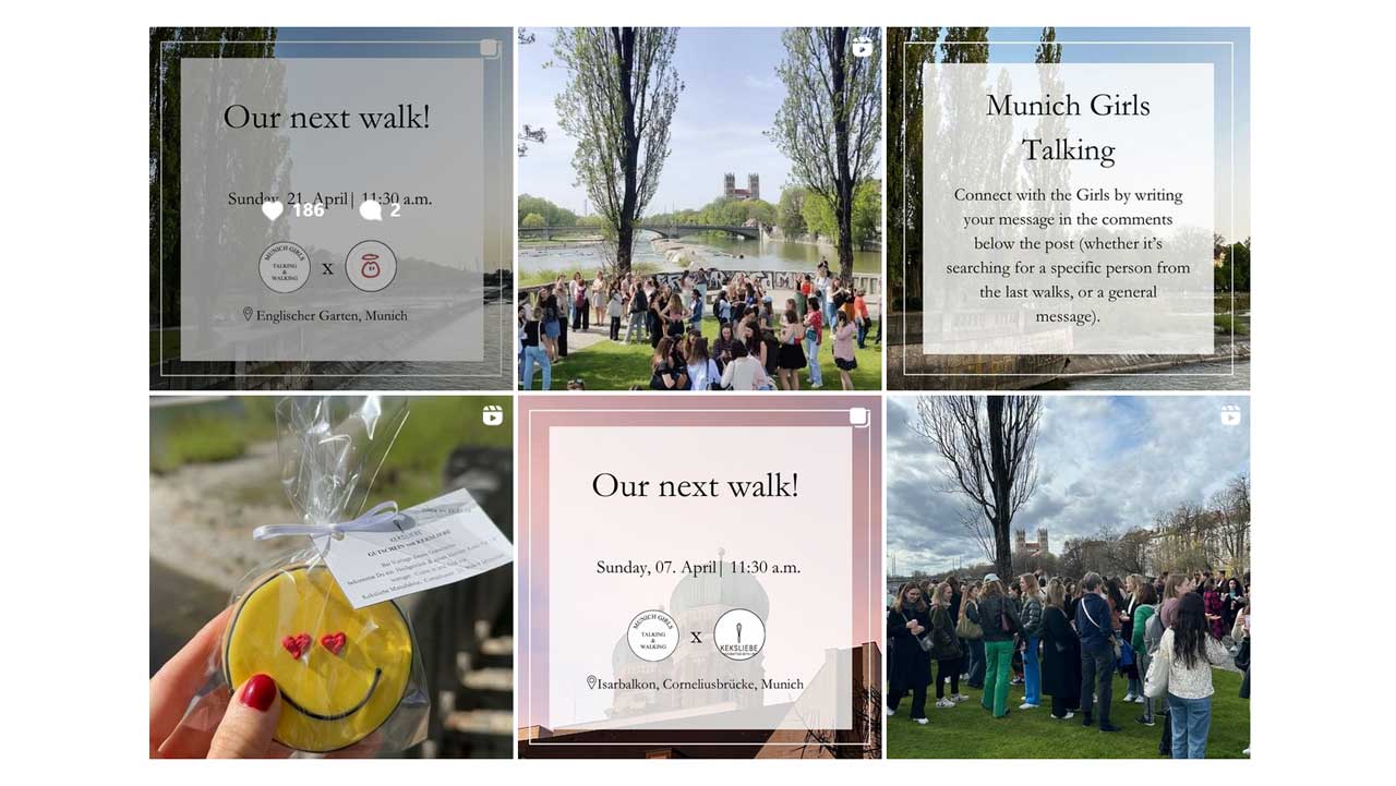 Instagram-Seite von Munich Girls Talking & Walking