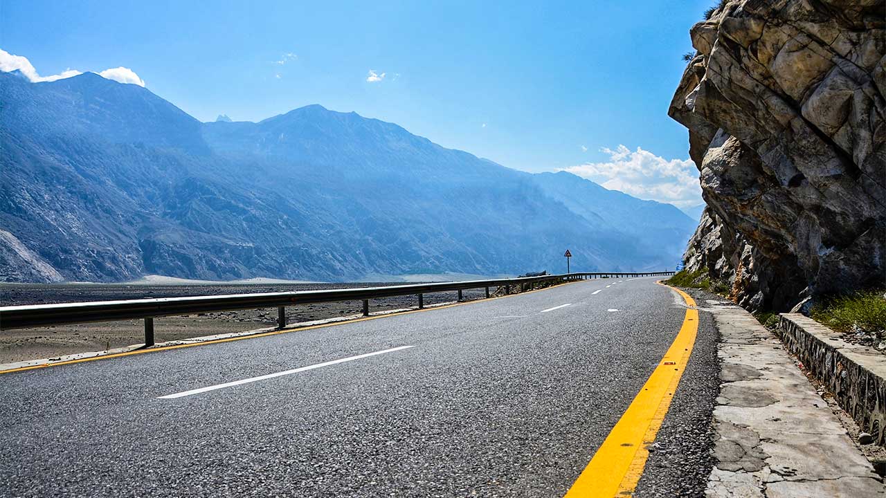 Route der Seidenstrasse in Gilgit, Pakistan