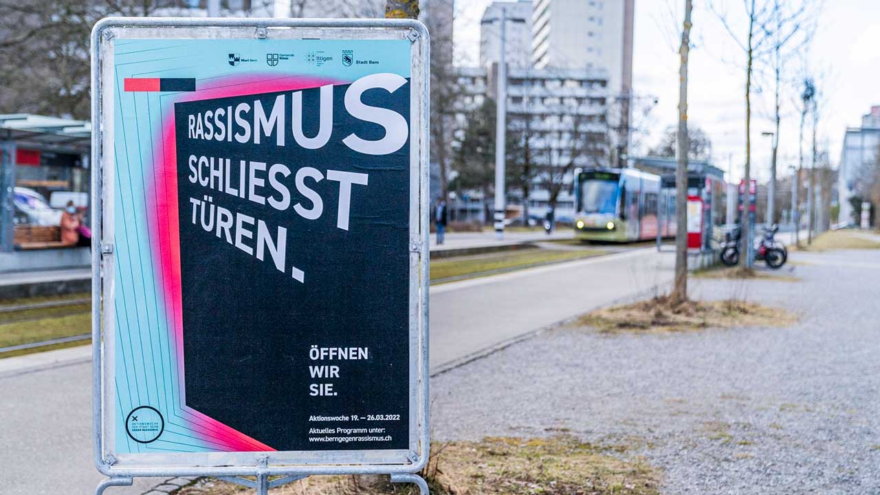 Plakat der Aktionswoche gegen Rassismus Bern